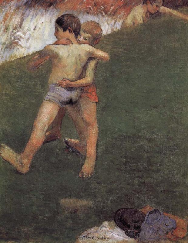 Paul Gauguin Wrestling kids china oil painting image